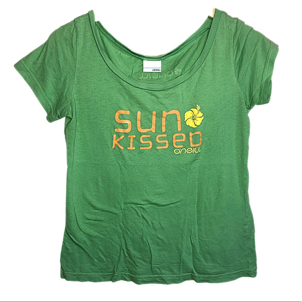 O’Neill Women’s Sun Kissed Green Tee Size Medium